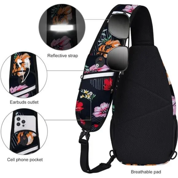 Sling Backpack Multipurpose Crossbody Bag Sling Bag Daypack - Picture 5 of 6